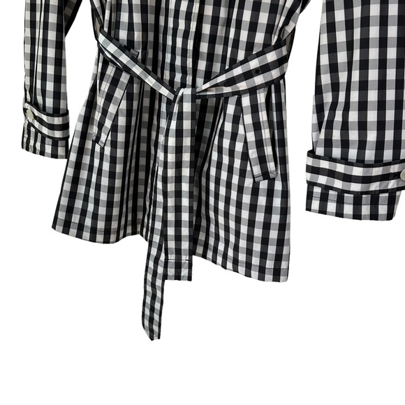 Chaps Black and White Check Rain Jacket, Large - Picture 3 of 8
